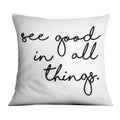 See Good B Cushion Cushion Cushion Square Clock Canvas
