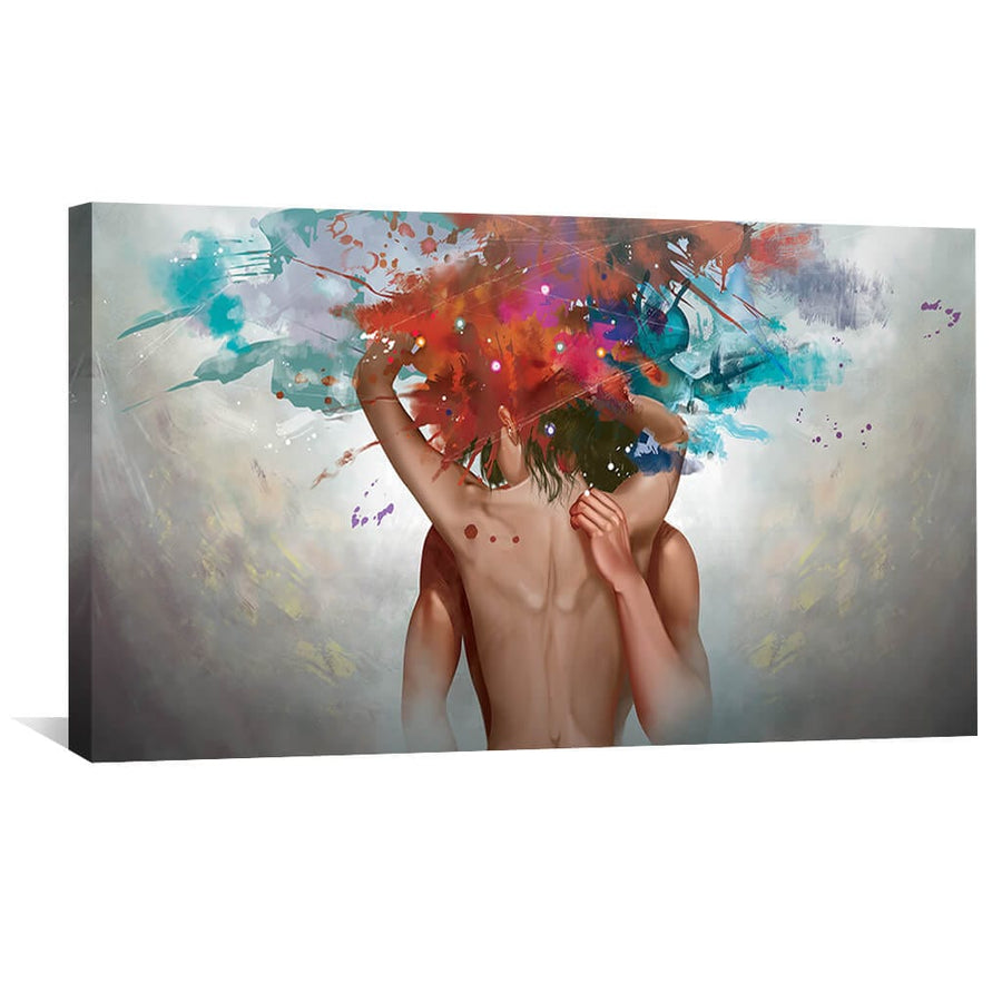 Sensual Caress Canvas Art Clock Canvas