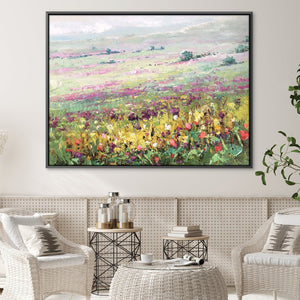 Serene Meadow Oil Painting Oil 45 x 30cm / Oil Painting Clock Canvas