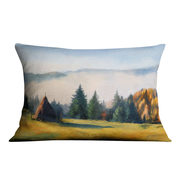Serene Mountains Cushion Cushion Cushion Landscape Clock Canvas