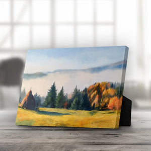 Serene Mountains Desktop Canvas Desktop Canvas 25 x 20cm Clock Canvas