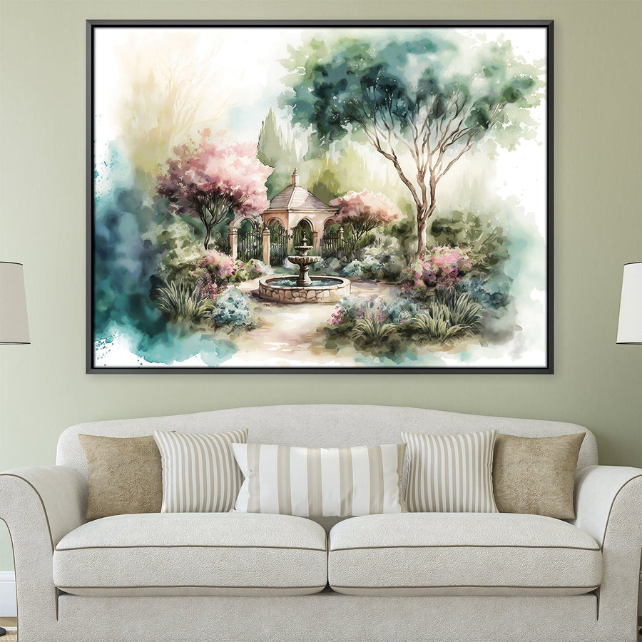 Serene Watercolors Canvas Art Clock Canvas