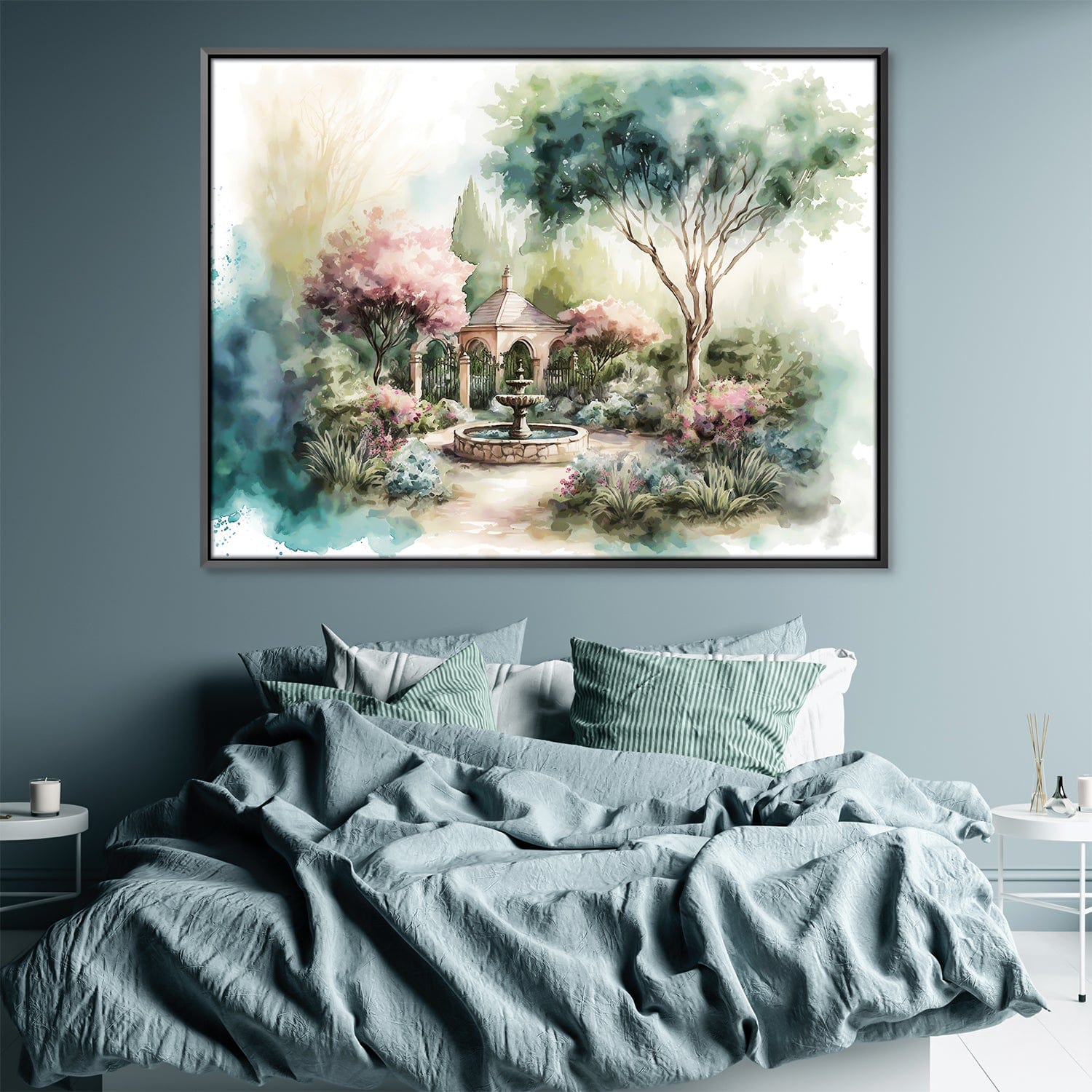 Serene Watercolors Canvas Art Clock Canvas