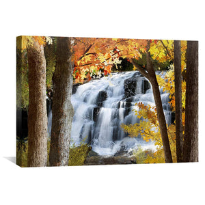 Serene Waterfall Canvas Art 45 x 30cm / Unframed Canvas Print Clock Canvas