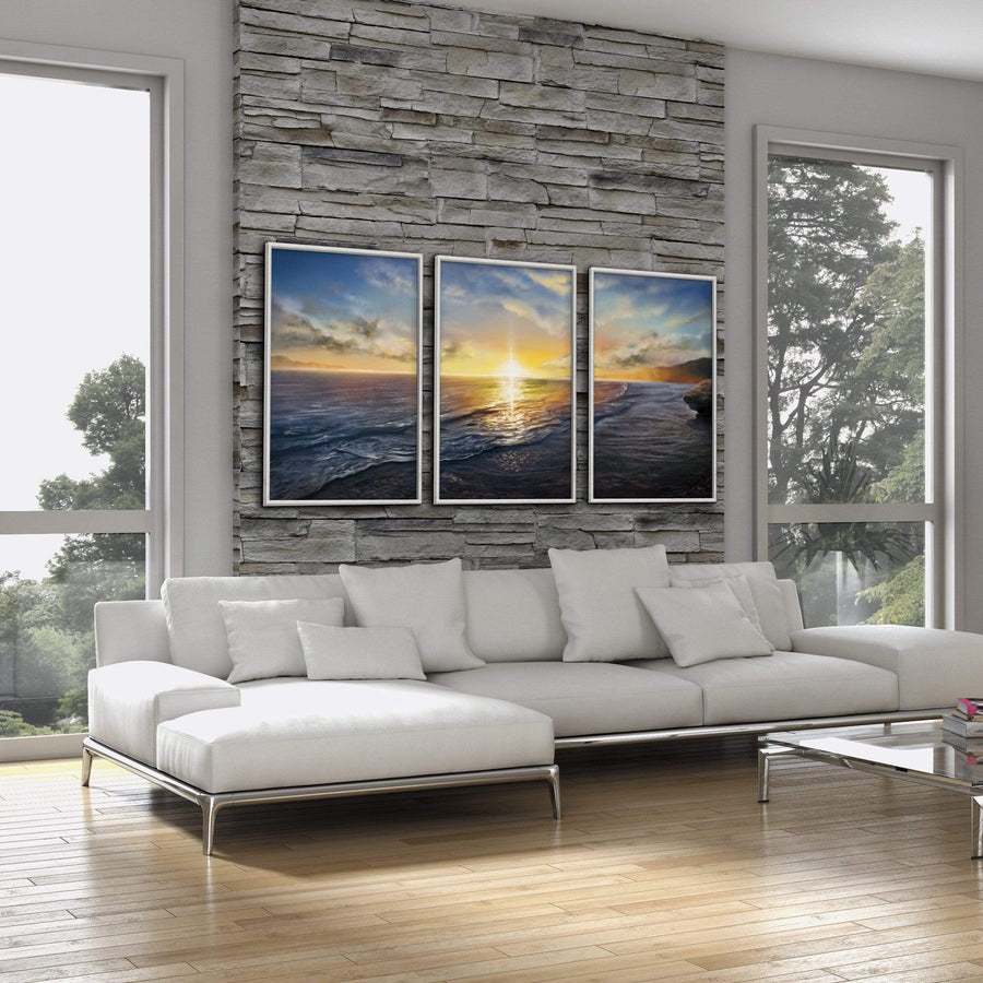 Serene Waves Canvas Art Clock Canvas