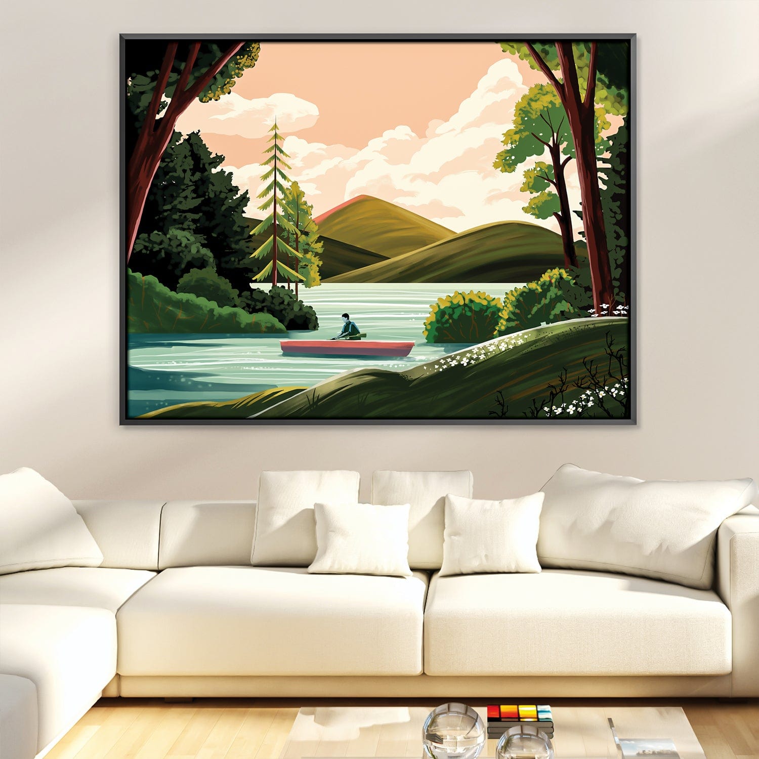 Serenity in Nature Canvas Art 45 x 30cm / Unframed Canvas Print Clock Canvas