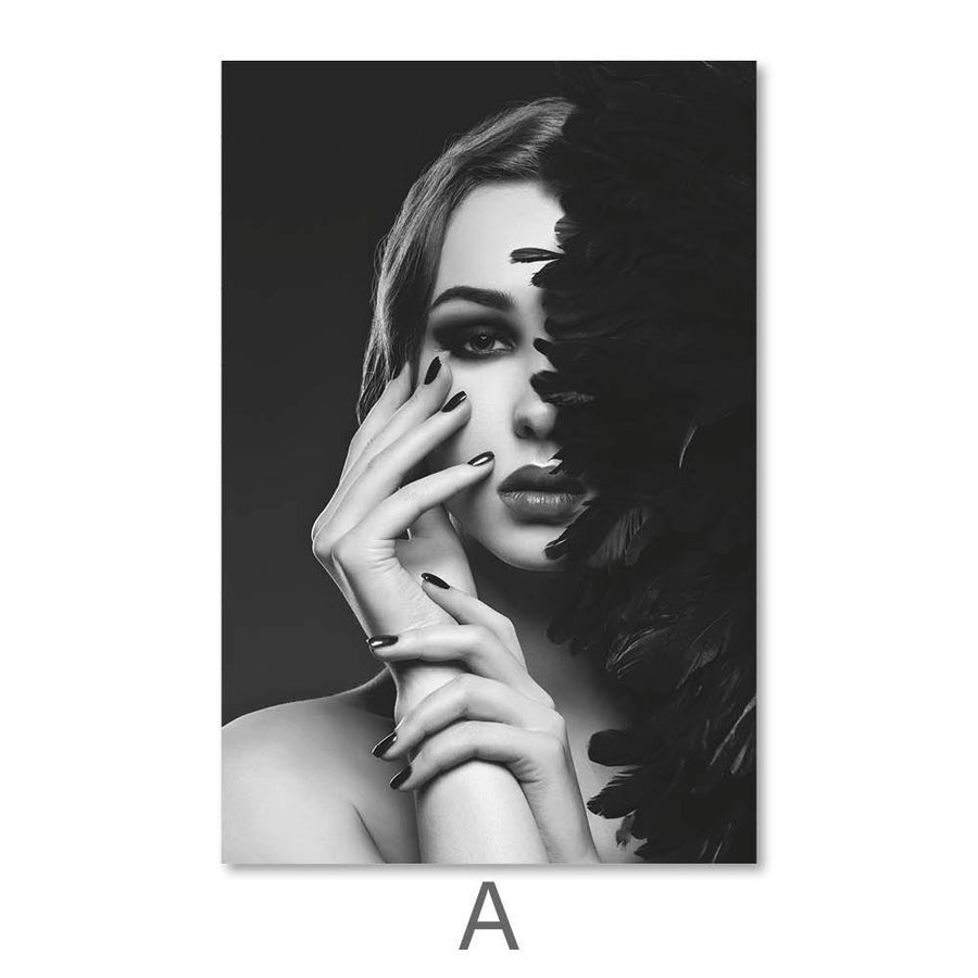 Shaded Beauty Canvas Art A / 40 x 50cm / No Board - Canvas Print Only Clock Canvas