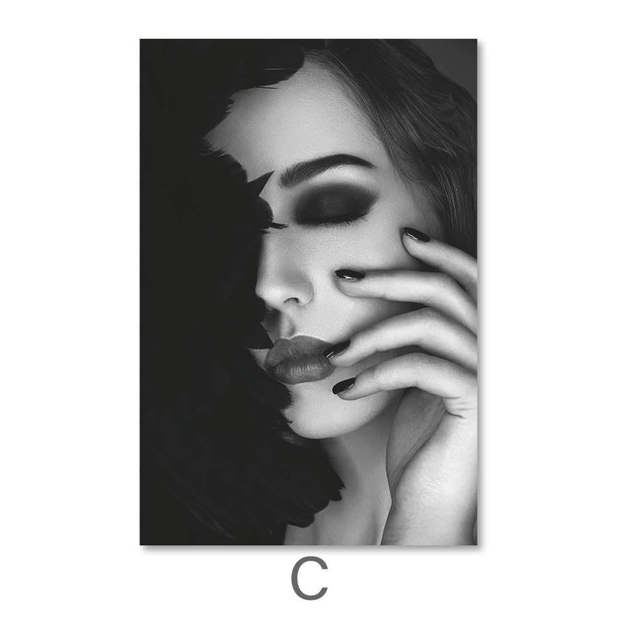 Shaded Beauty Canvas Art C / 40 x 50cm / No Board - Canvas Print Only Clock Canvas