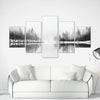 Shaded Lake Canvas - 5 Panel Art 5 Panel / Large / Standard Gallery Wrap Clock Canvas