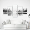 Shaded Lake Canvas - 5 Panel Art 5 Panel / Large / Standard Gallery Wrap Clock Canvas