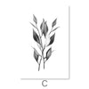 Shaded Leaves Canvas Art C / 30 x 45cm / Unframed Canvas Print Clock Canvas