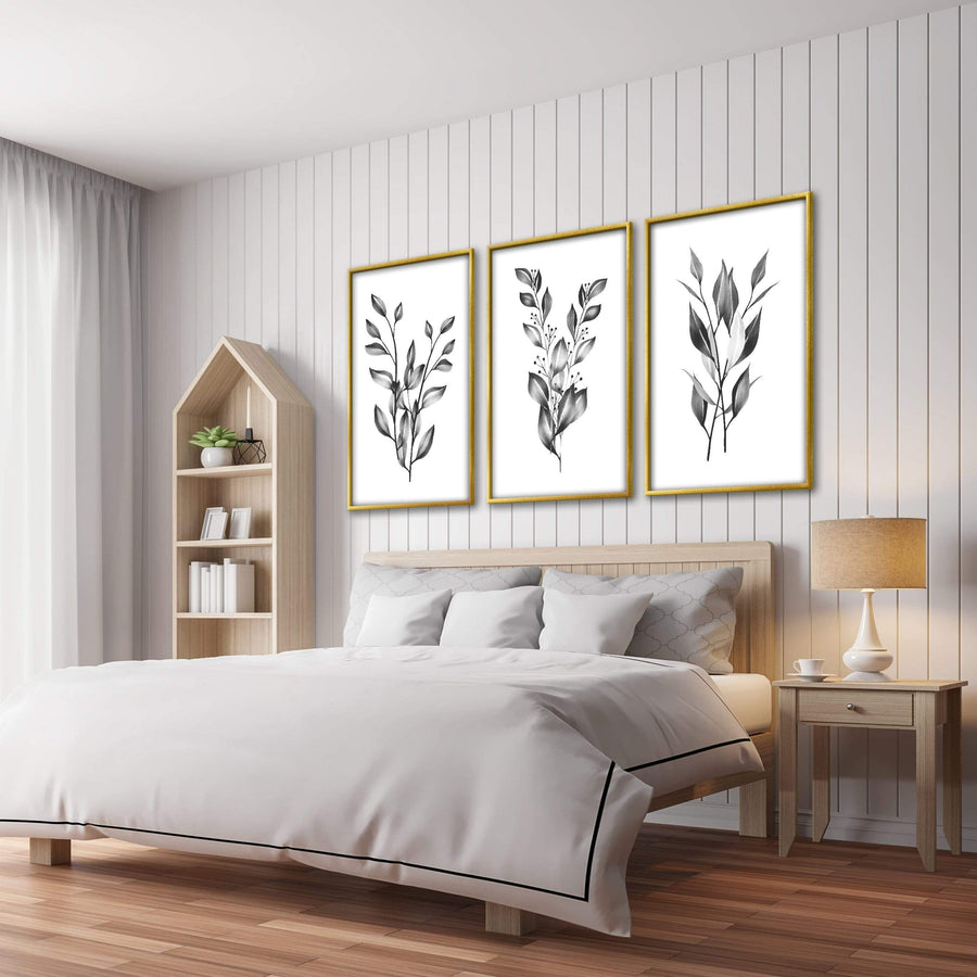 Shaded Leaves Canvas Art Clock Canvas