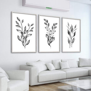 Shaded Leaves Canvas Art Clock Canvas