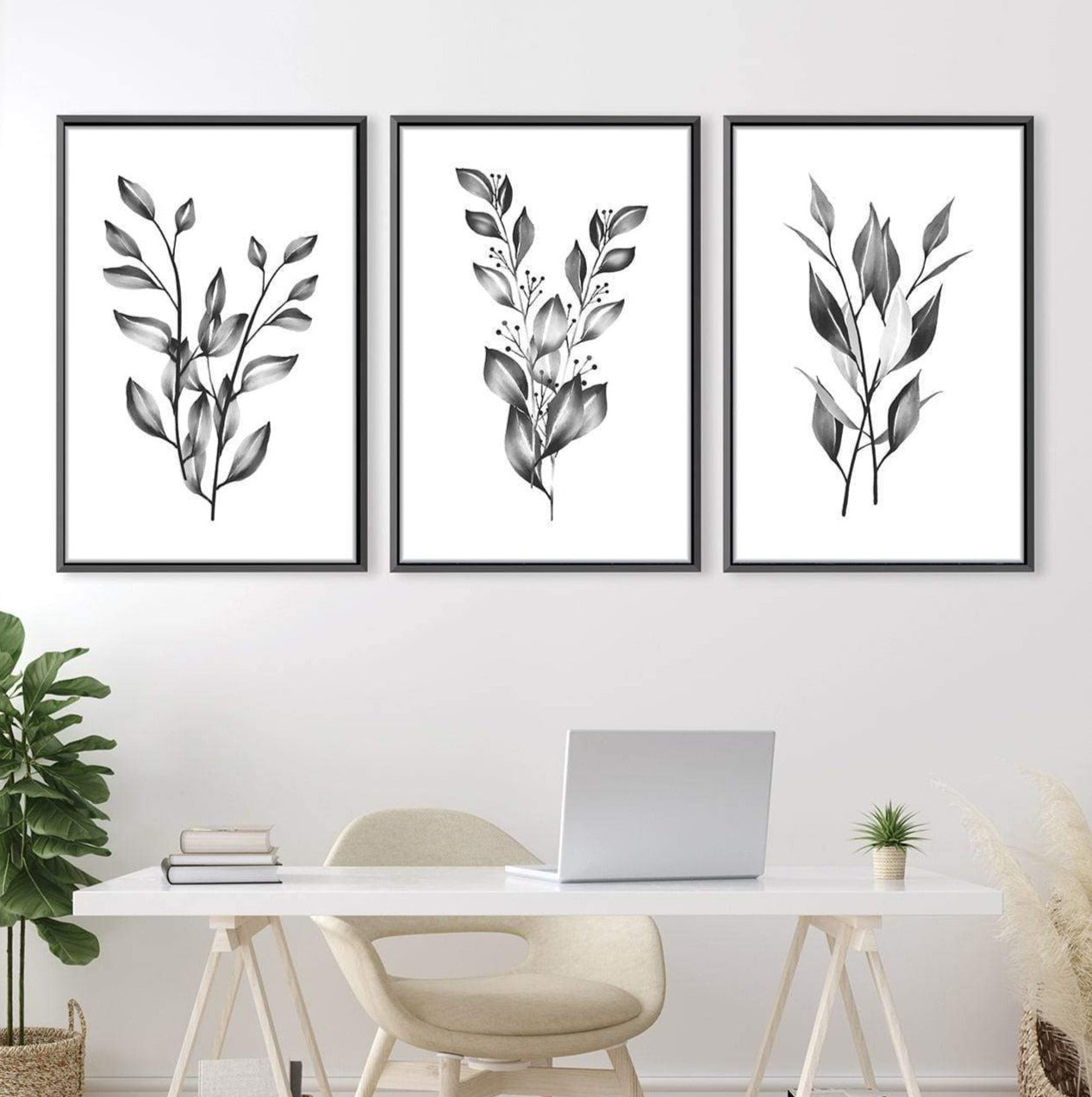 Shaded Leaves Canvas Art Clock Canvas