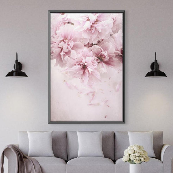 Shaded Pink Canvas Art Clock Canvas