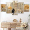 Shaded Strolls Canvas - 5 Panel Art 5 Panel / Large / Standard Gallery Wrap Clock Canvas