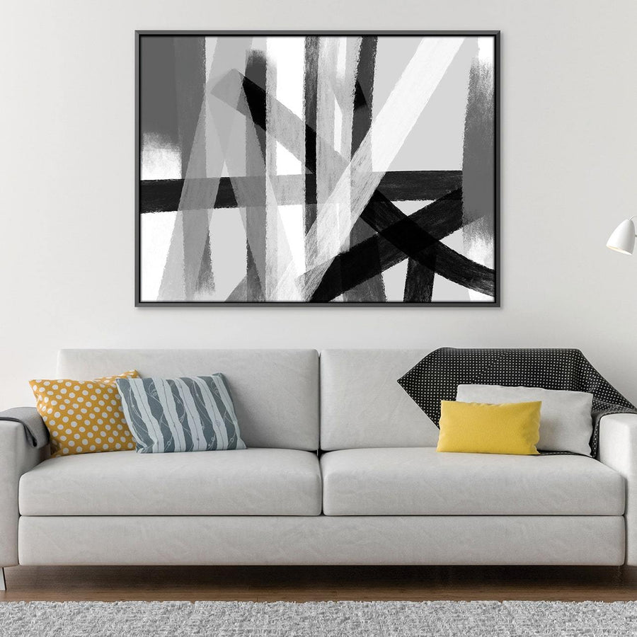 Shades of Obsidian Canvas Art Clock Canvas