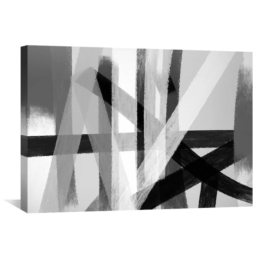 Shades of Obsidian Canvas Art 45 x 30cm / Unframed Canvas Print Clock Canvas