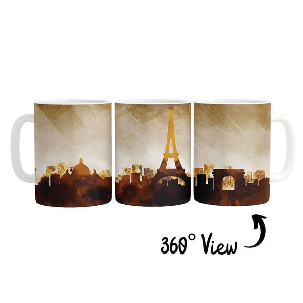 Shades of Paris Mug Mug White Clock Canvas