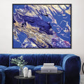 Shades of Peacock Canvas Art 45 x 30cm / Unframed Canvas Print Clock Canvas