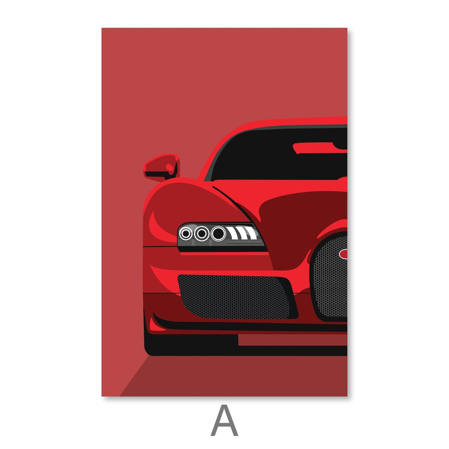 Shades of Speed Canvas Art Clock Canvas