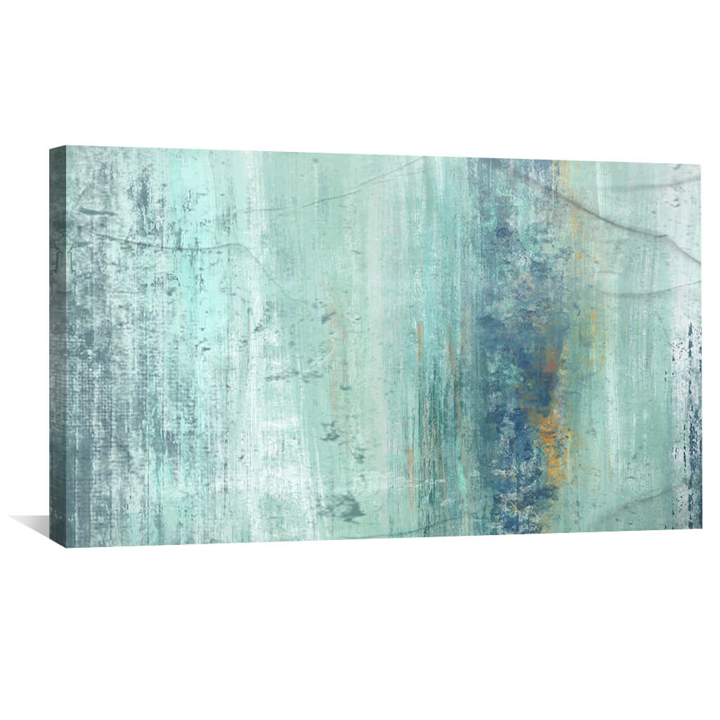 Shades of Turquoise Canvas Art Clock Canvas
