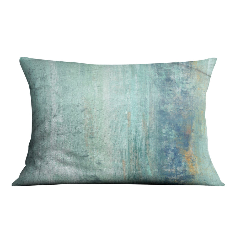 Shades of Turquoise Cushion Cushion 48 x 33cm Clock Canvas