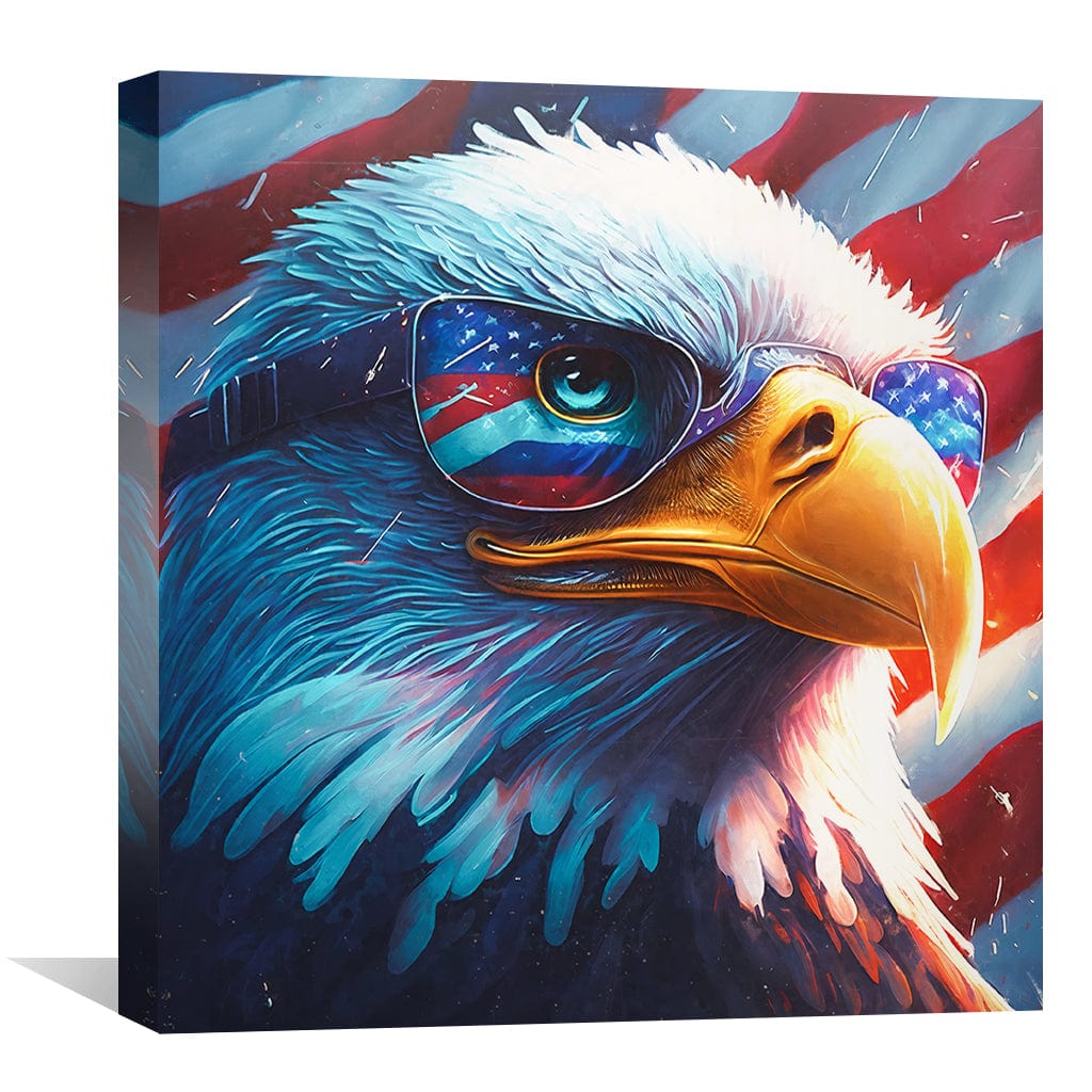 Shades on the Eagle Canvas Art Clock Canvas