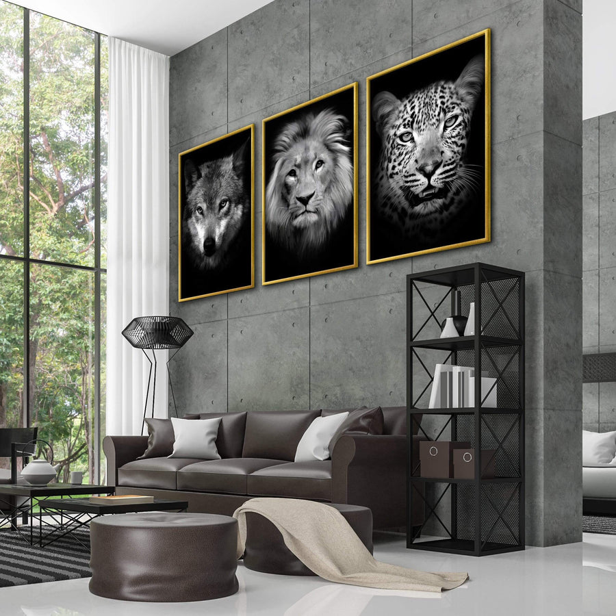 Shadow Animals Canvas Art Clock Canvas