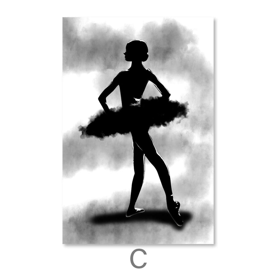 Shadow Dancers Canvas Art C / 30 x 45cm / Unframed Canvas Print Clock Canvas