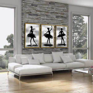 Shadow Dancers Canvas Art Clock Canvas