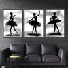 Shadow Dancers Canvas Art Clock Canvas