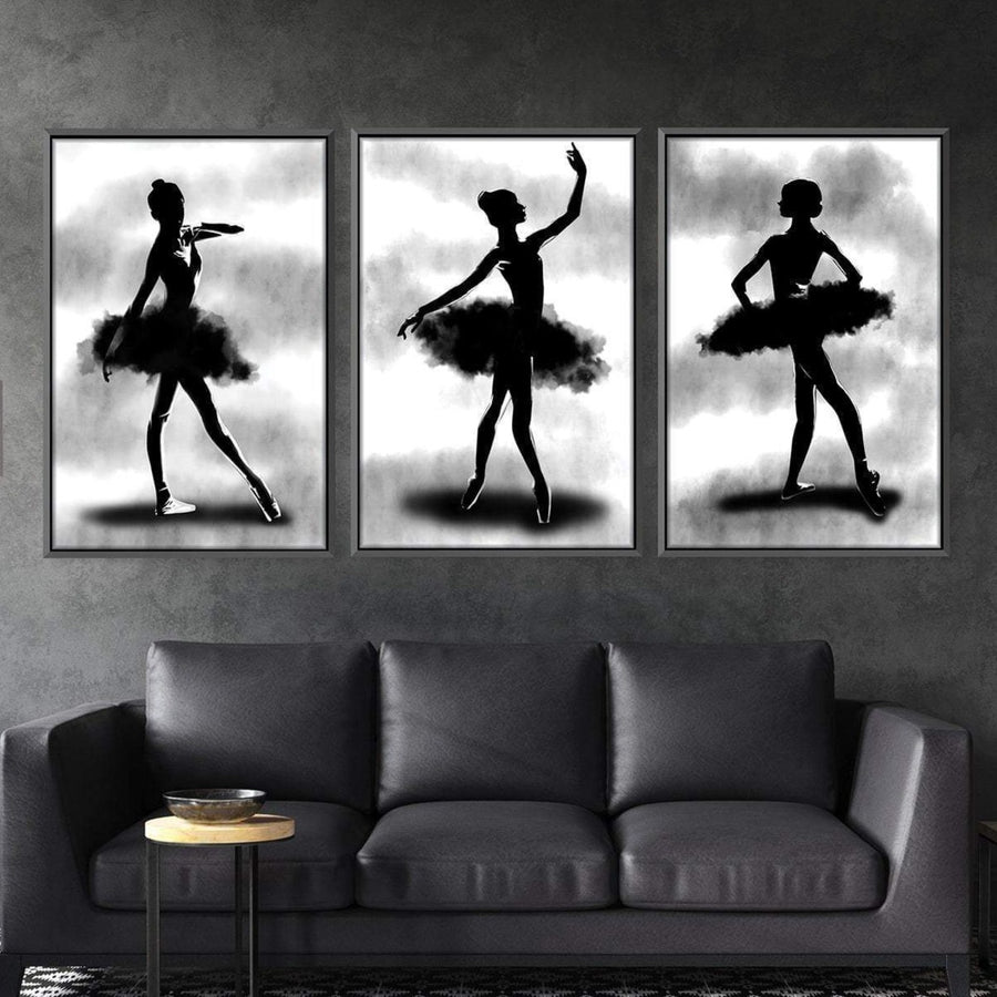 Shadow Dancers Canvas Art Clock Canvas