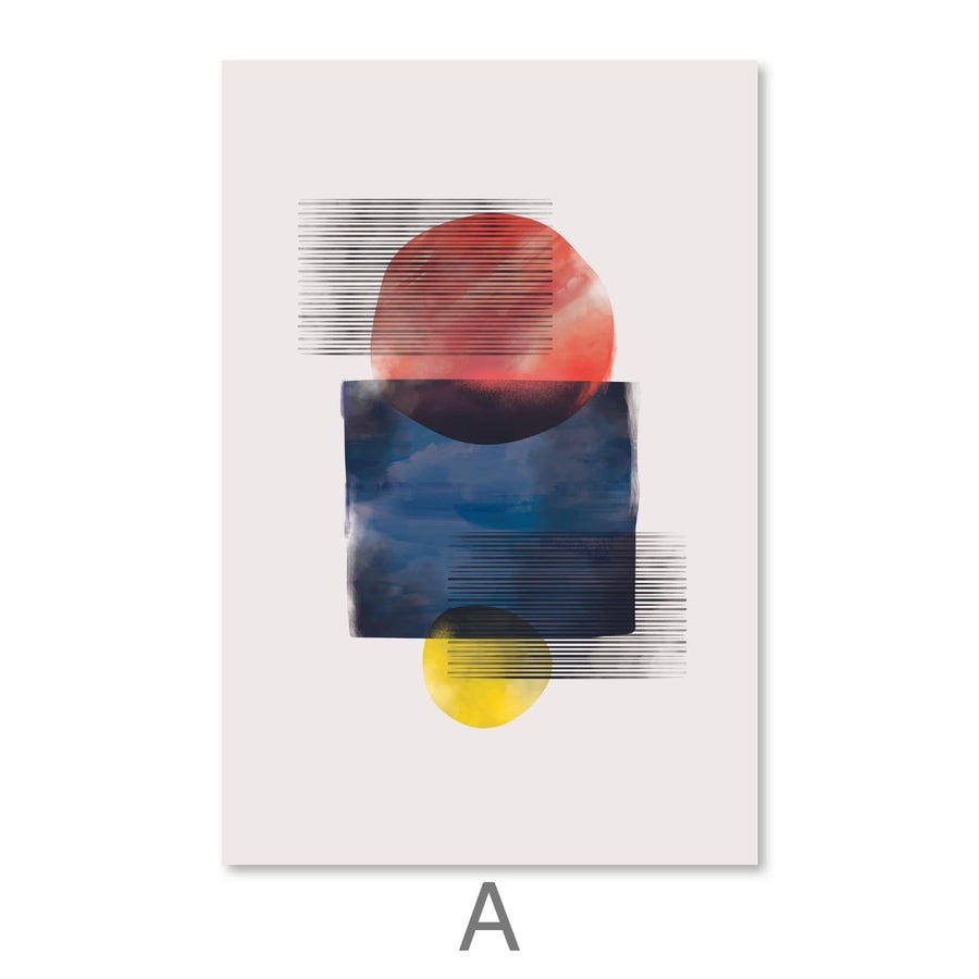Shaped Montage Canvas Art A / 30 x 45cm / Unframed Canvas Print Clock Canvas