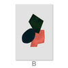 Shapes of Abstract Canvas Art B / 30 x 45cm / Unframed Canvas Print Clock Canvas