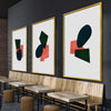 Shapes of Abstract Canvas Art Clock Canvas