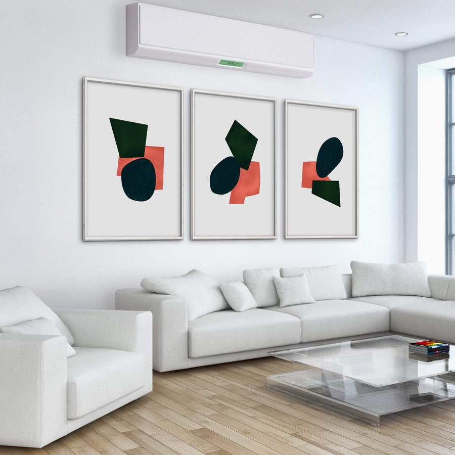 Shapes of Abstract Canvas Art Clock Canvas