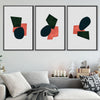 Shapes of Abstract Canvas Art Clock Canvas