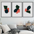 Shapes of Abstract Canvas Art Clock Canvas