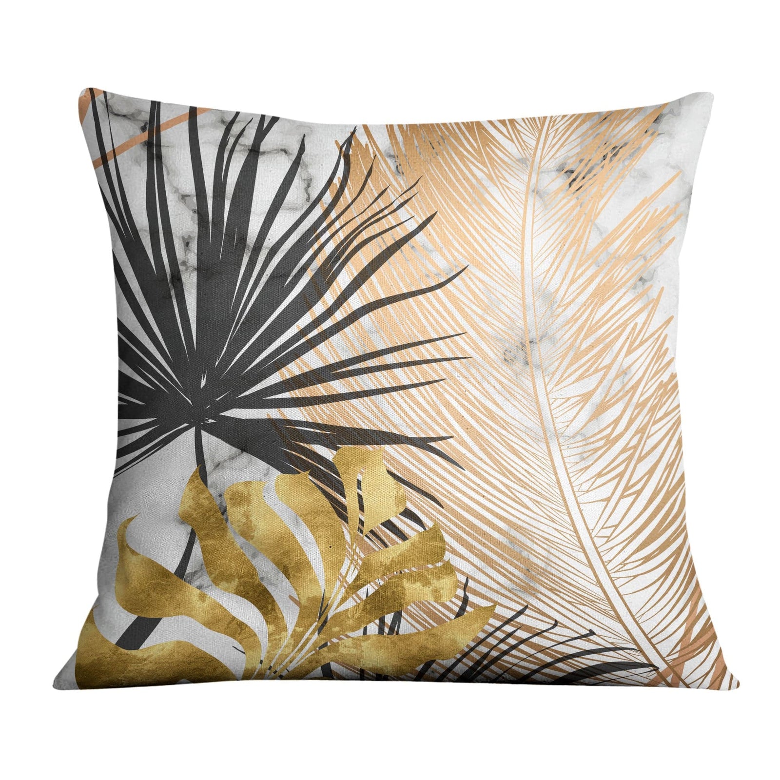 Shining Leaf B Cushion Cushion Cushion Square Clock Canvas