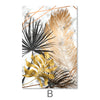 Shining Leaf Canvas Art B / 40 x 60cm / Unframed Canvas Print Clock Canvas