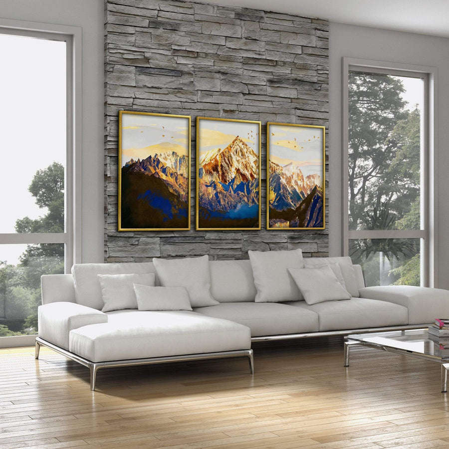 Shining Mountains Canvas Art Clock Canvas