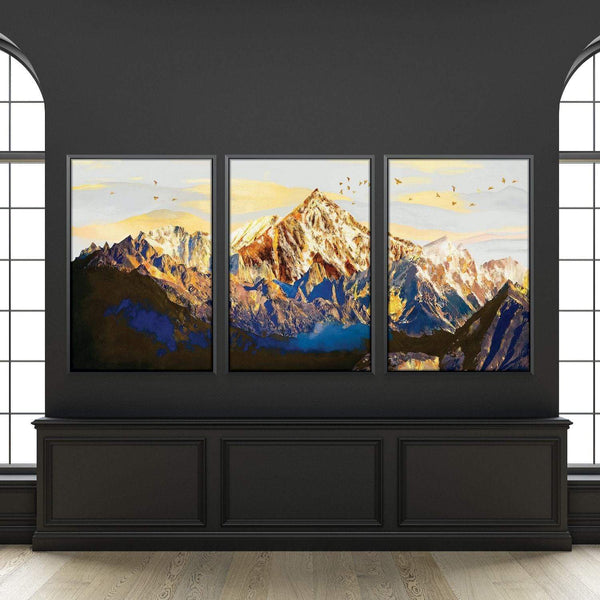 Shining Mountains Canvas Art Clock Canvas