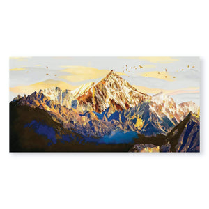 Shining Mountains Canvas - Single Panel Art Clock Canvas