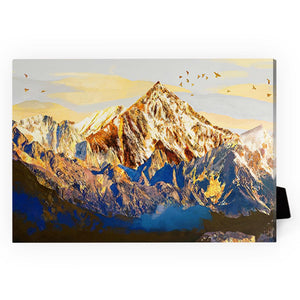 Shining Mountains Desktop Canvas Desktop Canvas 18 x 13cm Clock Canvas