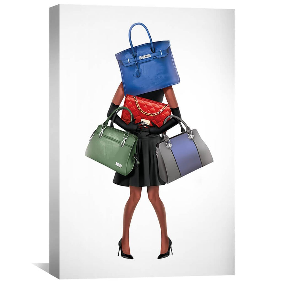 Shopping Spree Canvas Art 30 x 45cm / Unframed Canvas Print Clock Canvas