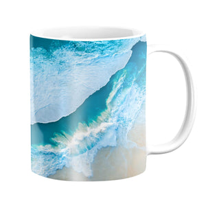 Shoreline Waves Mug Mug White Clock Canvas