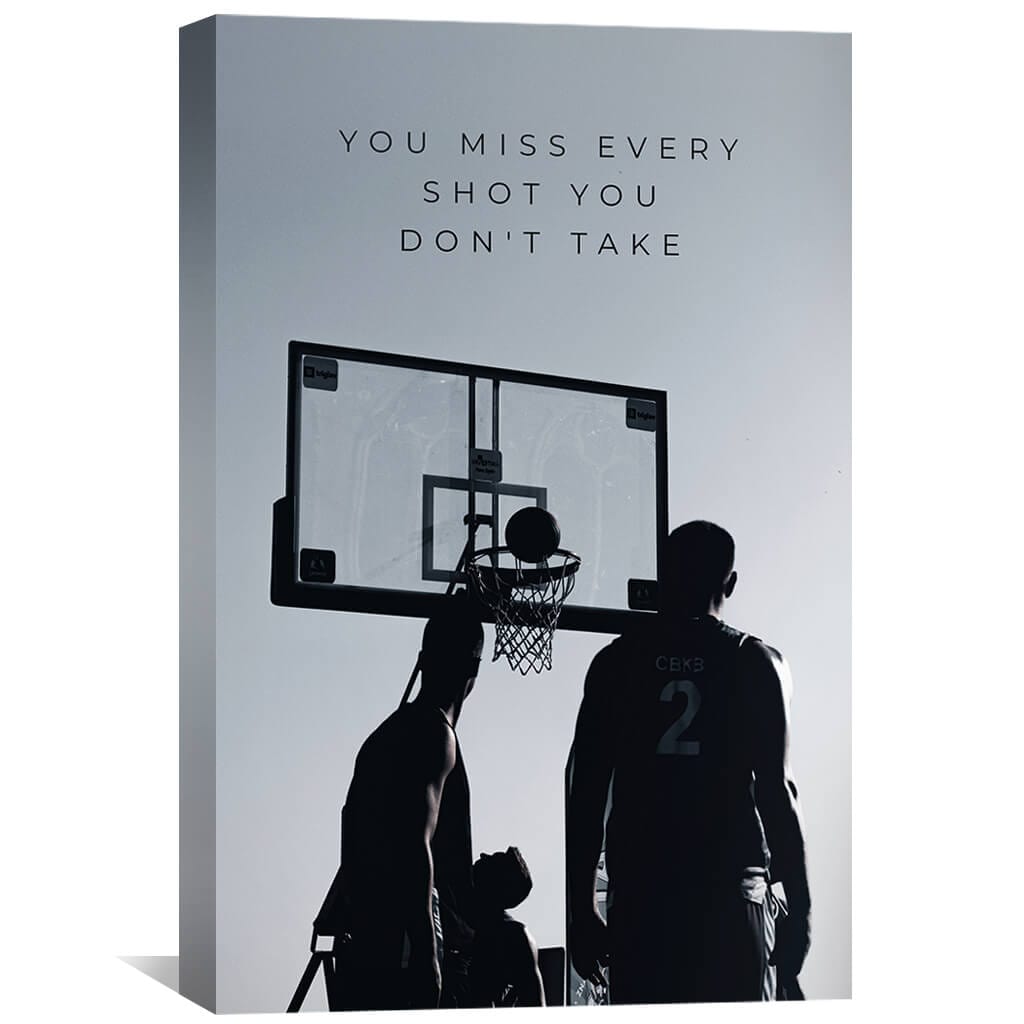 Shots You Don't Take Canvas Art 30 x 45cm / Standard Gallery Wrap Clock Canvas
