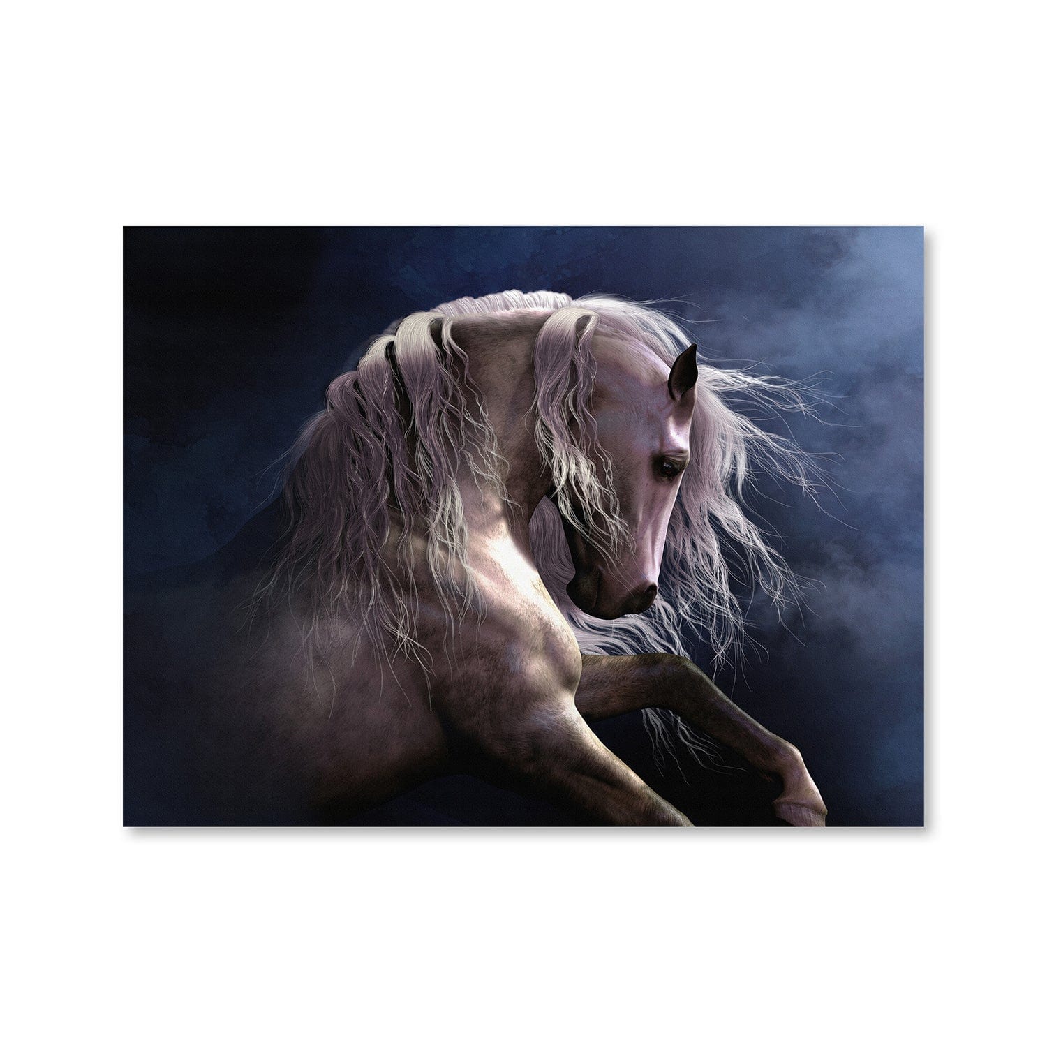 Silver  Ghost II Canvas Art Clock Canvas