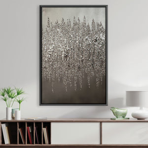 Silver Shimmer Canvas Art 30 x 45cm / Unframed Canvas Print Clock Canvas